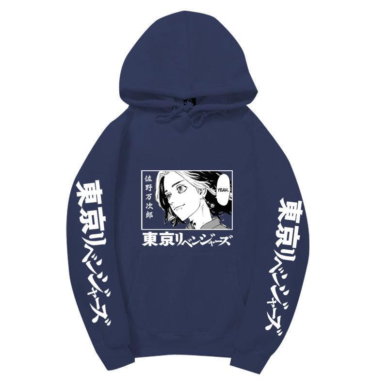 Tokyo Revengers Mikey Manjiro Sano Unisex Fleece Hoodie Autumn Winter Anime Print Long Sleeve Casual Pullover Sweatshirt