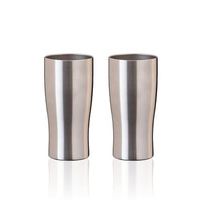 Insulated Stainless Steel Smooth Vacuum Perfect for and Other Drinks Tumblers, 430ml, Pair, Mouth, Insulated, Beer, Highballs, (ASTN-430MT2P)