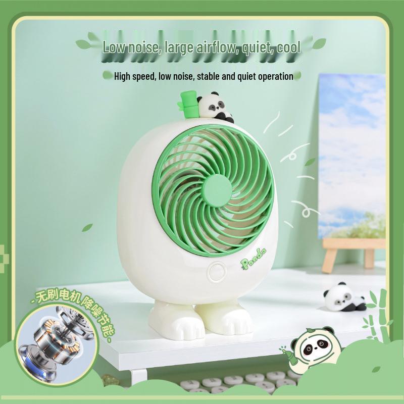 Panda USB Desktop Fan: Quiet, Gentle Breeze for Dorms & Offices