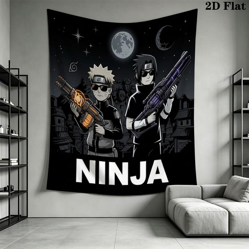 Naruto Wall Tapestry Aesthetic Wall Hanging Printed Fabric Blanket Decorative Tapestries For Bedroom Living Room Home Decor