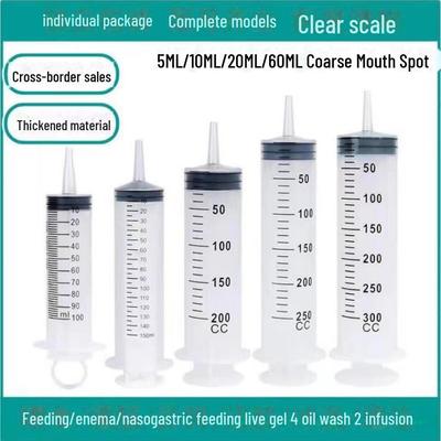 Sterile Disposable Plastic Syringe with Needle and Ink Tube for Feeding and Dispensing.