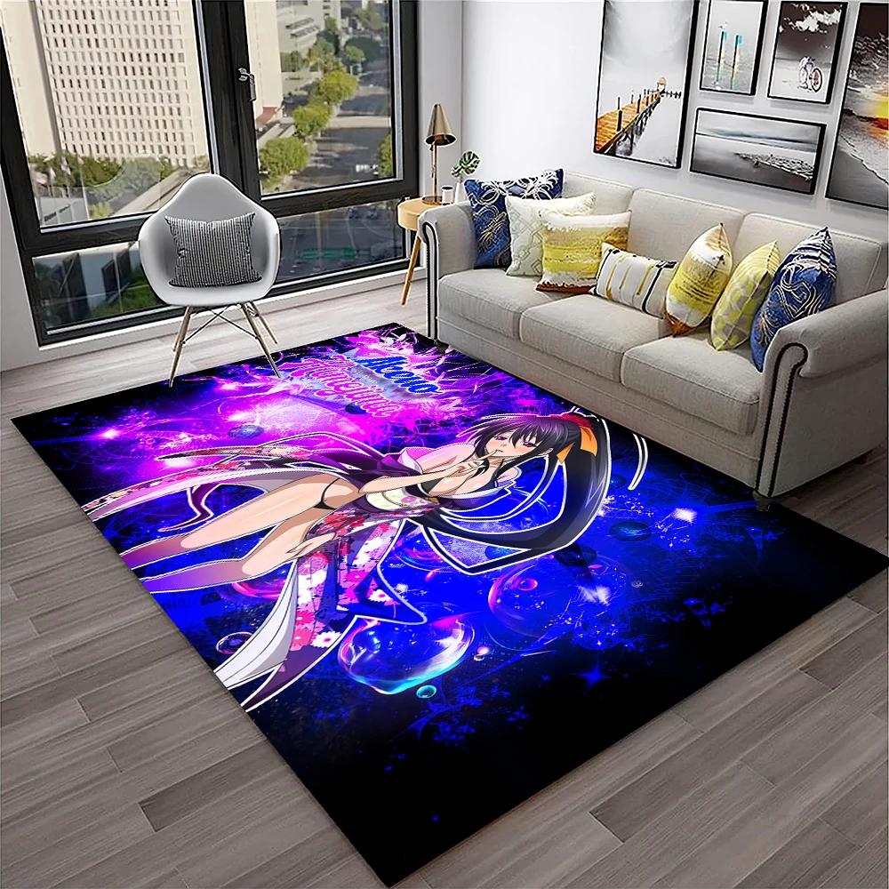 High School DxD Sexy Girl Cartoon 3D Carpet Rug for Home Living Room Bedroom Sofa Doormat Decor,kids Area Rug Non-slip Floor Mat