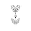 Minimalist Butterfly Belly Button Rings Inlaid Shiny Cubic Zirconia Hypoallergenic Steel for Women Everyday Wear Piercing Jewelry