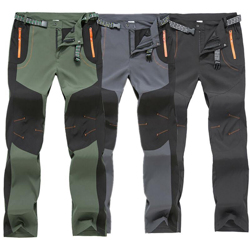 Men Tactical Pants Hiking Climbing Combat Casual Slim Trousers AU