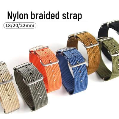 Seven-Color Quick Release Solid Nylon Watch Strap 18-22mm