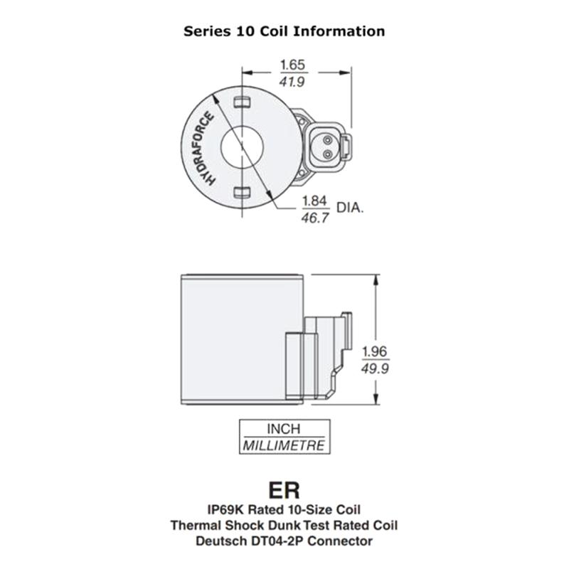 Powerful 12V 5/8Inch Solenoid Valve Coil /Solenoid 4303712 For Hydraforce Valve Stem Series 10, 12, 16, 38 And 58 Replacement Pa