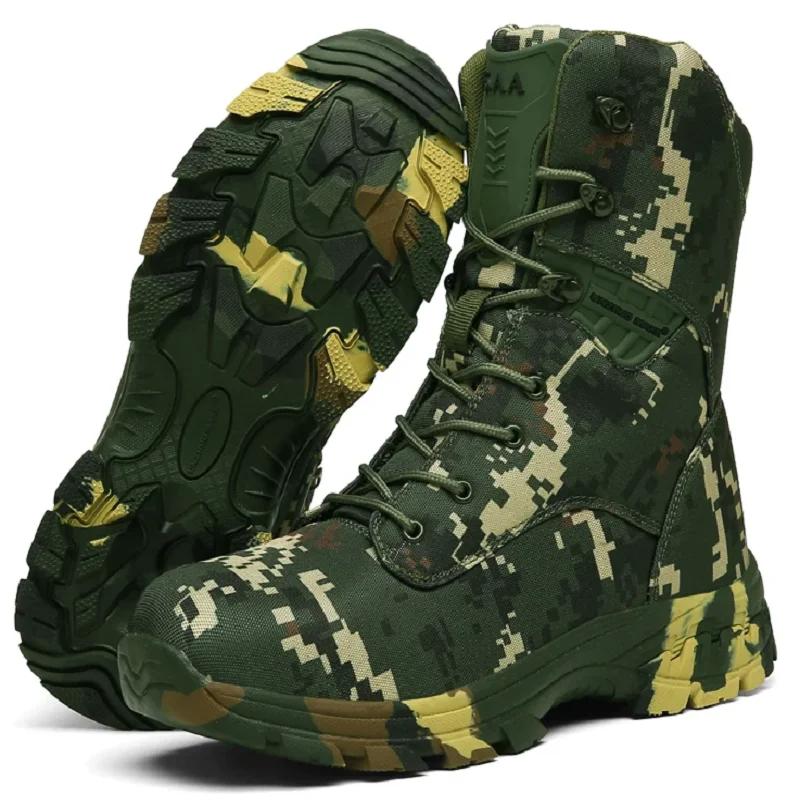 Camouflage Men Boots Work Safty Shoes Men Desert Boots Autumn Winter Special Sport Ankle Boots for Men Male Zapatos Hombre