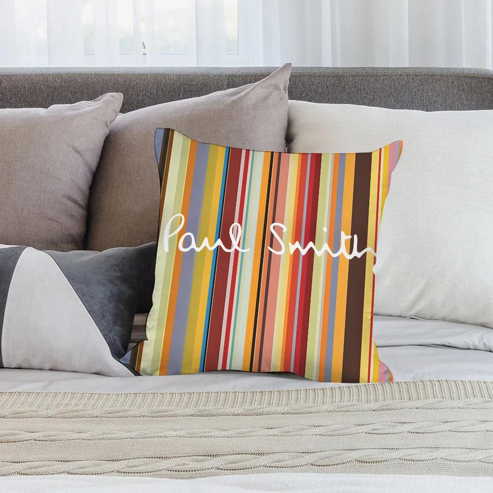 S-Smith Mode P-Paul Kissenbezug Plüschstoff Weich Beidseitiger Druck Sofakissenbezug Zierkissenbezüge