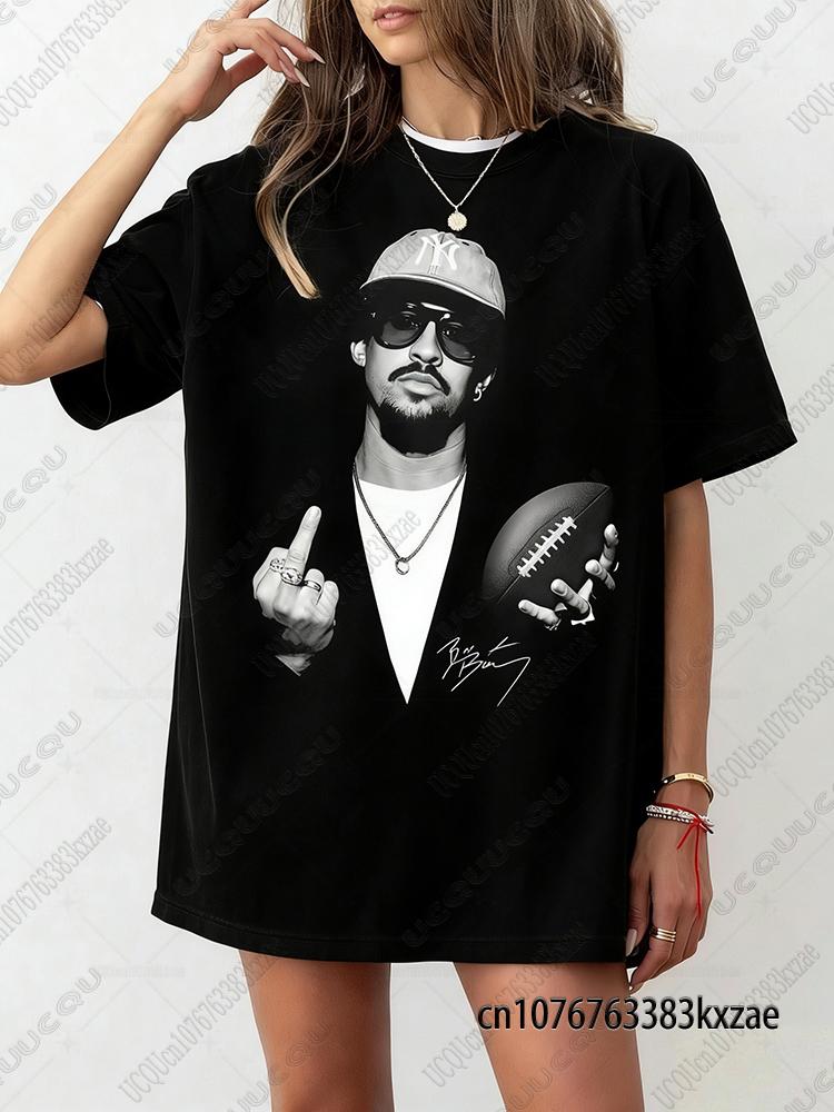 2026 Summer Badbunny Bowl Halftime Show Tshirt For Fans Bunny Football Bad Benito Tshirt For Wounisex Unisex Oversized Y2k Sports Top