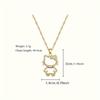 Lukong Cat Light Luxurious Temperament Gorgeous Full Diamond Necklace Women's Versatile Clavicle Chain Titanium Steel Chain