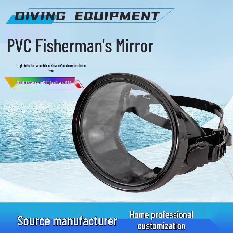 Unisex Waterproof PVC Snorkeling Mask with HD Tempered Glass & Wide Field of View
