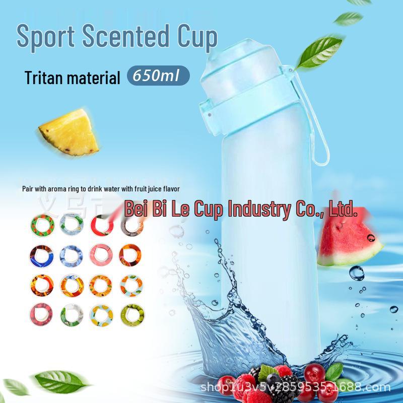 High-Capacity Flavored Tritan Water Bottle Set with Aroma Ring - Heat Resistant and In Stock