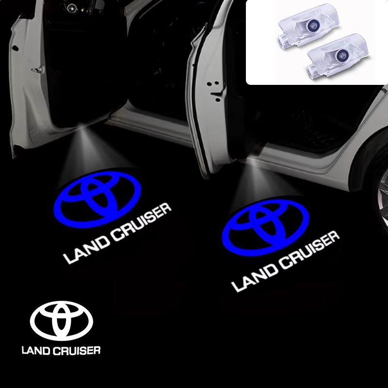2PCS For 2007-2022 Toyota Land Cruiser Car Door Welcome Light, Projector Light, Ground Light, Warning Light, Decorative Light