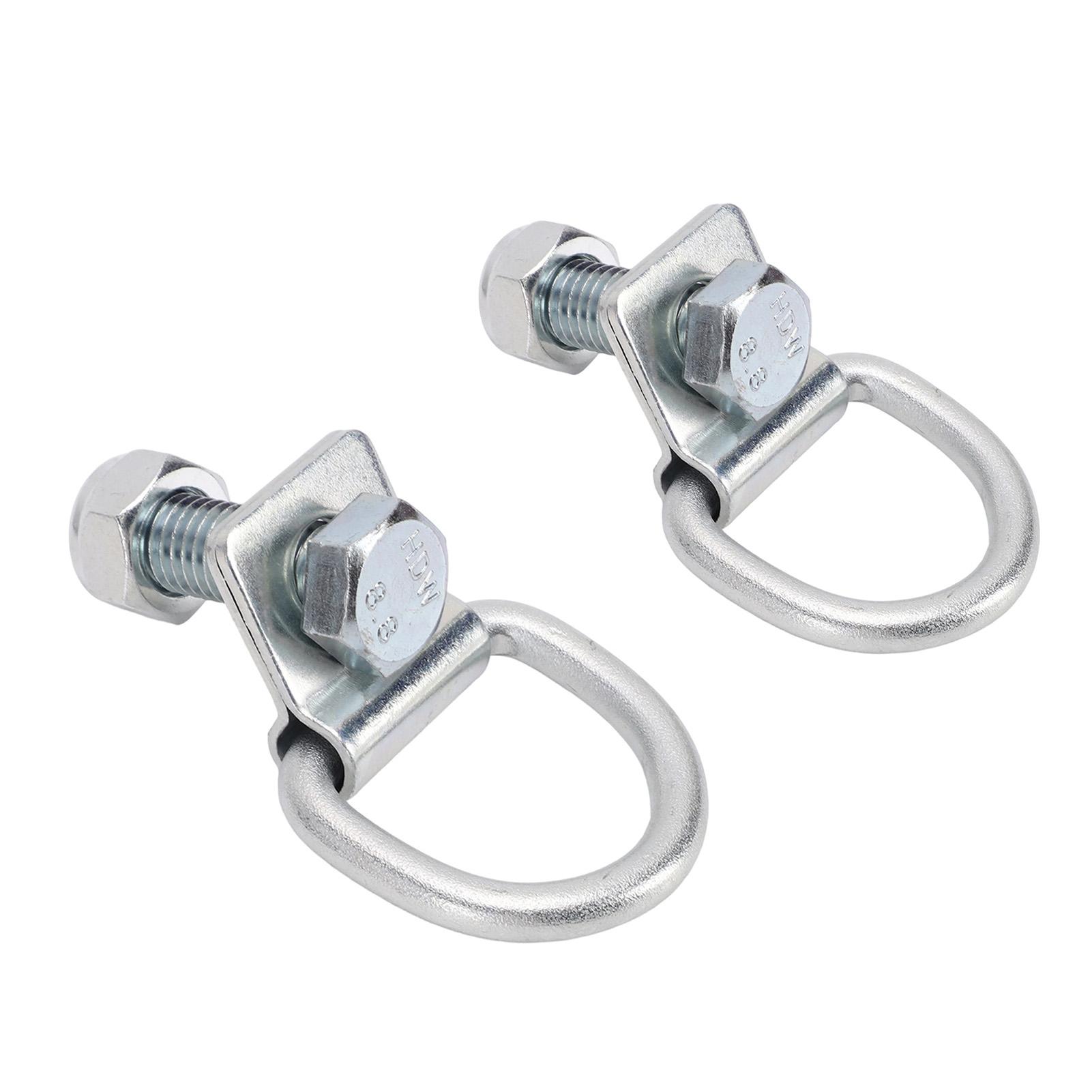 

2pcs Trailer Tie Down Anchor D Ring 14mm Thick Heavy Duty Steel with Mounting Screw for Trucks Cargo Tie Down