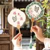 Double-Sided Embroidered Chinese Round Fan: Ancient Style for Hanfu, Qipao, and Children's Dance