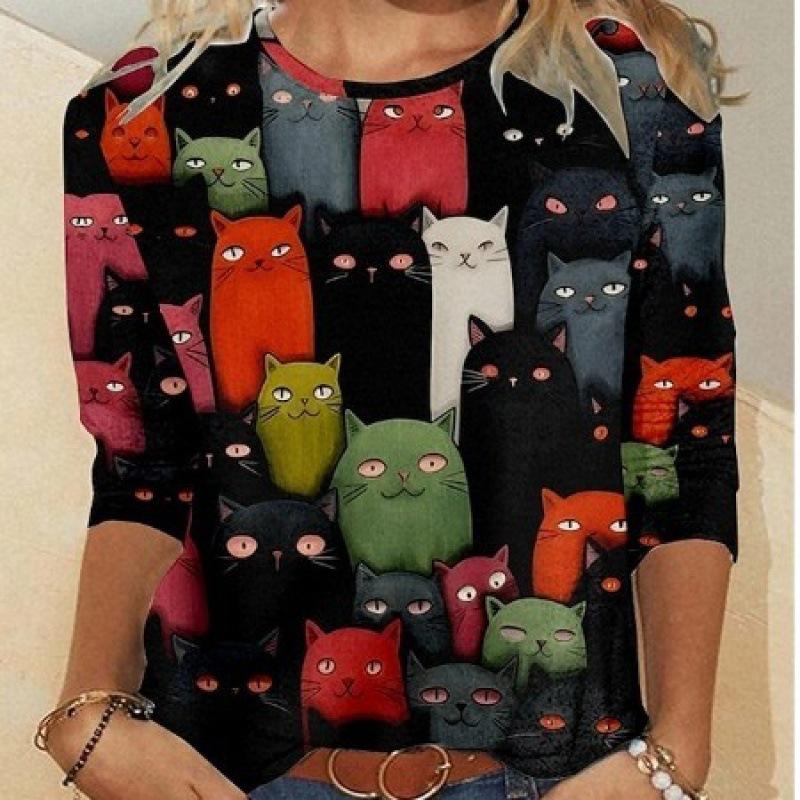 Women's Long Sleeved Round Neck Slim Fit T-shirt