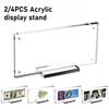 2/4Pack Bill Holder Display Photo Frame Double-Sided Transparent Magnetic Display Stand for Office Home Salon Business Organizer
