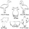 Creative Cookie Cutter Mold Flamingo Pineapple Shape Stainless Steel Biscuit Fondant Cake Moulds Cake Mold Baking Kitchen Tools