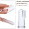 1-20pcs Silicone Soft Pet Finger Cuff Toothbrushes Dog Brush Bad Breath Tartar Teeth Care Tool Cat Cleaning Scrub Silicagel Pet Supplies