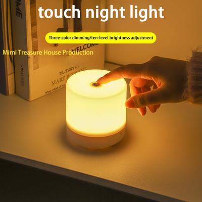 Touch-Nachttischlampen, kleines USB-Lade-Nachtlicht, 3 Modi, Dimm-Tischlampe, Schlafzimmer, Augenschutz, Geschenk für Kinder, LED-Buchlampe