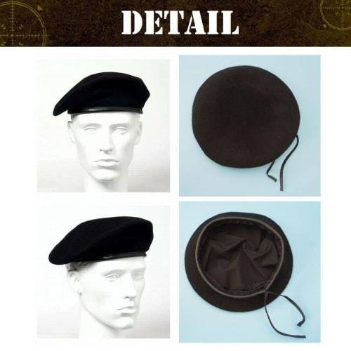 Import Miscellaneous Goods Beret Black Beret Hat Beret Cap Airsoft Equipment SWAT Guevara Special Forces Black L
