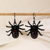 Gothic Style Halloween Pendant Earrings Vintage Minimalist Spider Drop Earrings Alloy Retro Bat Earrings Dark Theme Events