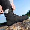 Damskie buty trekkingowe antypoślizgowe Męskie szerokie buty sportowe codzienne do trekkingu wspinaczki Modne wysokie buty ze skóry PU Wodoodporne