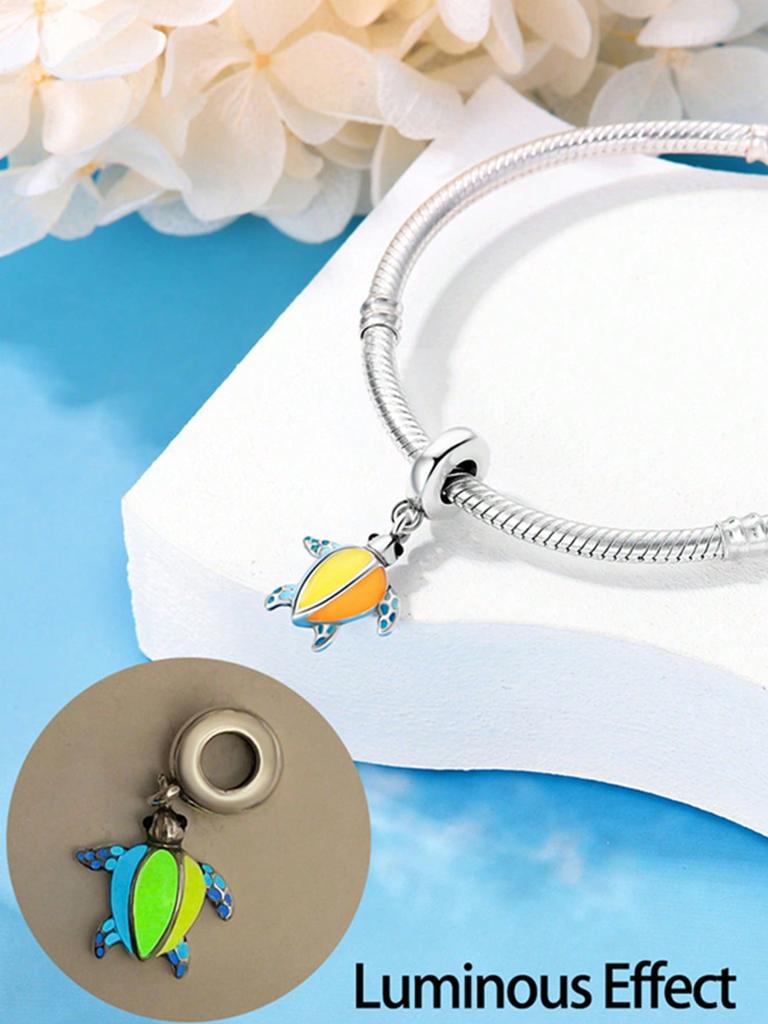 Charms Plata Blue Ocean Crab Sea Turtle Beads Copper Plated Fit Charms Copper Original Bracelet For Jewelry Making Diy Charm