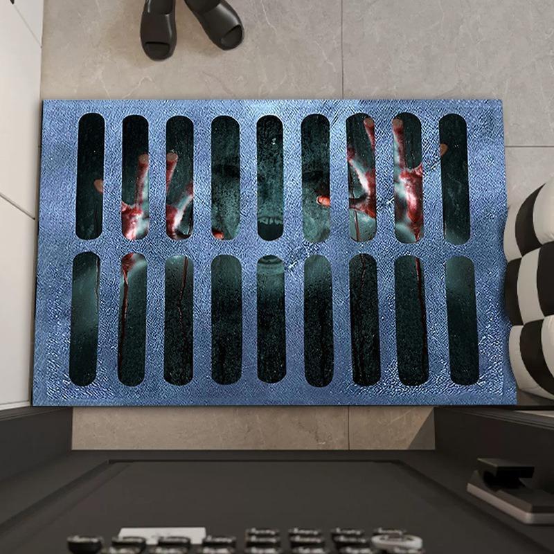 American Clown Crystal Velvet Floor Mat Bathroom Absorbent Non-slip Foot Mat Shower Room Drying Mat Porch Dirt-resistant Door Mat