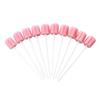 100Pcs/set Disposable Oral Care Sponge Sticks Oral Swabs Single Use Disinfectant Stick Plum Blossom Shape Cleaning Accessories