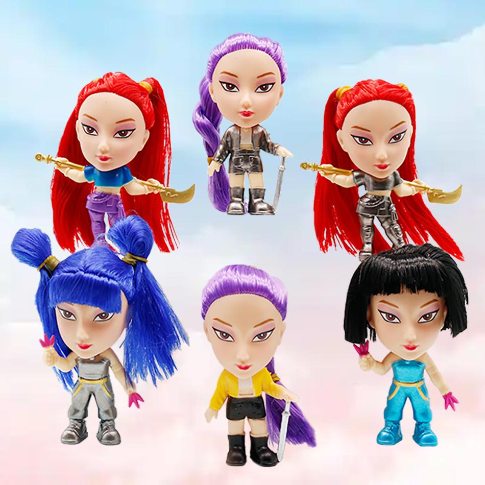 6Pcs/Set Demon Hunters Figure Kpop Figures Huntrix Figures Toy Derpys Rumi Mira Zoey Sussy Figurine Gift