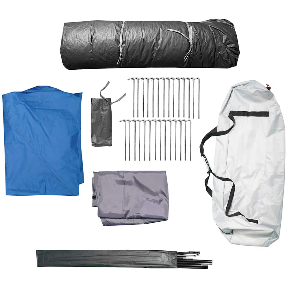 Family Tent for 10 Persons Blue Quick Release Waterproof