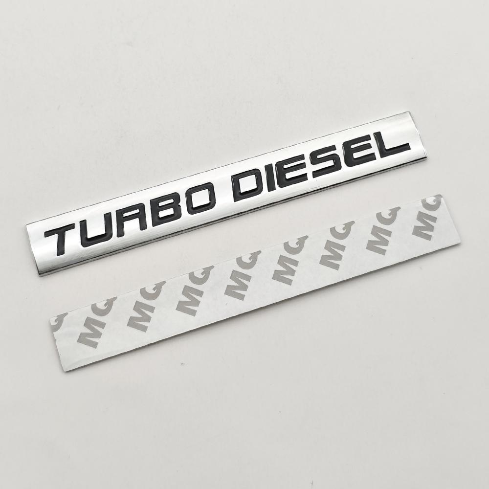 3D Chrome Metal Car Sticker TURBO DIESEL Logo Emblem Rear Trunk Fender Badge Decal For Isuzu Kia Hyundai Toyota Ford Accessories