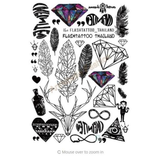 

1Pc Tattoo stickers trend swallow tattoo stickers 15 swallow size pictures