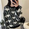 Women Autumn Winter Loose Knitted Sweater Soft Warm Long Sleeve Solid Color Casual Oversized Pullover Daily Streetwear Tops
