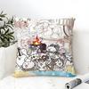 B-Battle Cats Anime Pillow Case Linen Pillow Case Sofa Home Decor Cushion Cover Cushion Cove