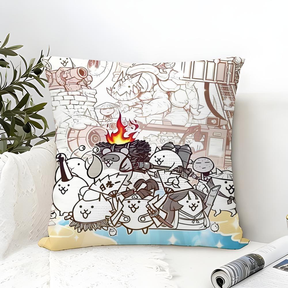 B-Battle Cats Anime Kussensloop linnen kussensloop bank huisdecoratie kussenhoes kussenhoes 50x50cm