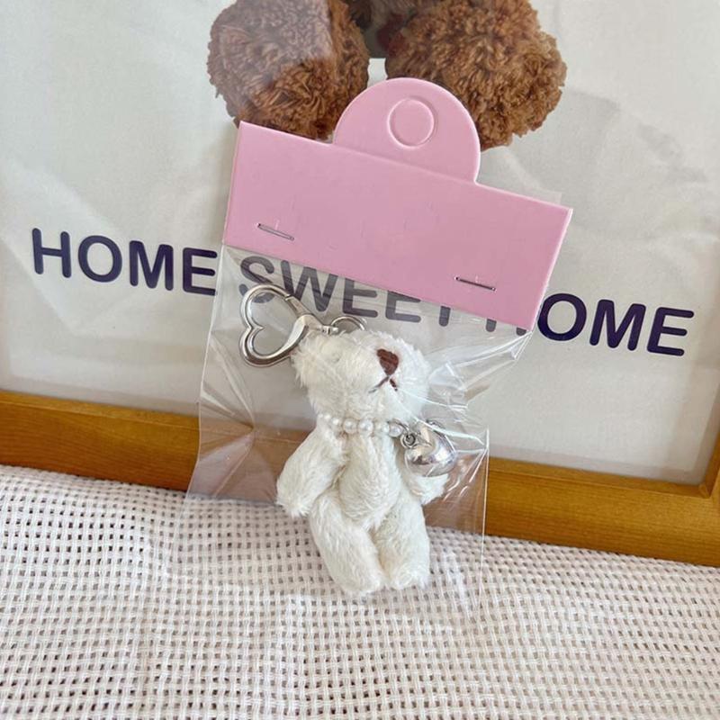 Cute Cartoon Rabbit/Bear Keychain Women's Bag Wallet Purse Pendant Charm Fun and Unique Accessory for Phone Bags Keys