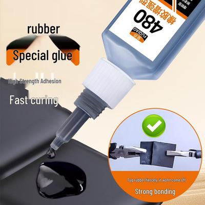 Adhesivo de Cianocrilato Negro 480 Templado Resistente al Impacto para Metal, Goma y Plástico - Pegamento Fuerte, de Secado Rápido y Multifuncional.