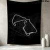 F1 Track Map Wall Tapestry Aesthetic Wall Hanging Printed Fabric Blanket Decorative Tapestries For Bedroom Living Room Home Decor