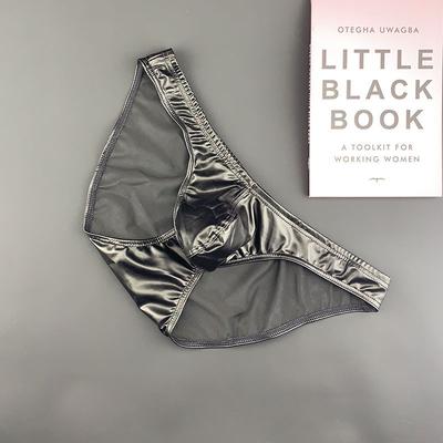 Pánske sexy módne šortky z umelej kože s nízkym pásom, elastické, slim fit