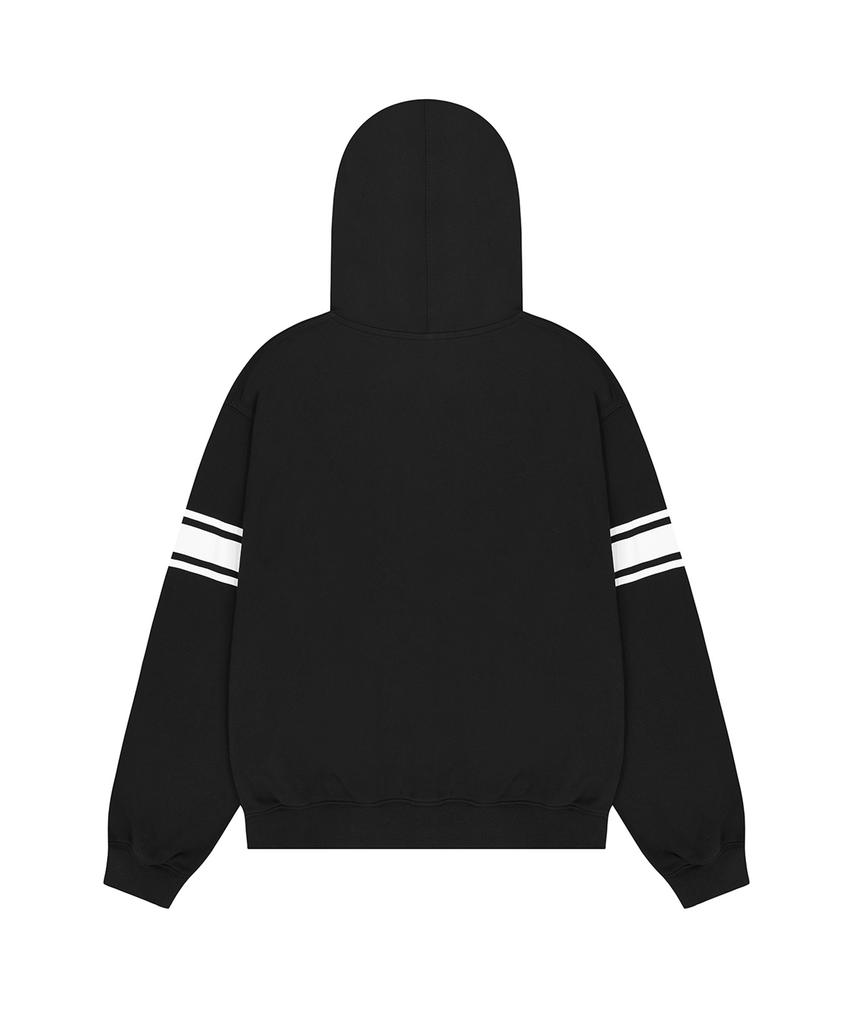 Openyard(Oy) College Heart Hoodie Zip Up - Black