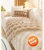 2025 Winter A-Grade Rabbit Plush Sofa Cover: Thickened, Warm, and Simple Cushion Cloth
