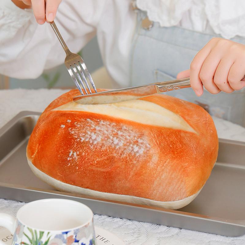 Simulation Cream Bread Plush Pillow Toy Soft Kawaii Food Plush Toy for Kids Children Boy Girl Birthday Present Christmas Gift