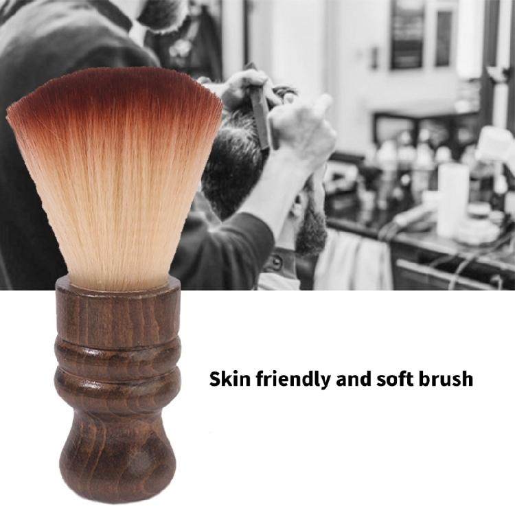 Neck Duster Brush Soft Hair Brushes Salon Hair Cutting Brush Broken Hair Sweep Brush with Wood Handle Neck Brush