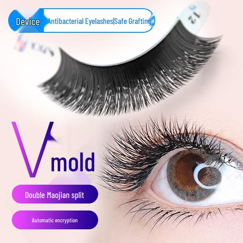 

V-Shaped Magnetic Mink Eyelashes - Soft, Natural, Double-Tip Blooming C Curve 8mm