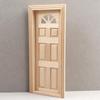 1 Set Furniture Accessories 1/12 Wooden Unpainted 6-Panel Door Dolls House Miniature Fairy Garden Decoration