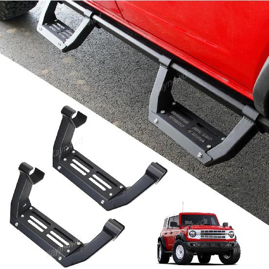 Εξωτερικά Αξεσουάρ Off Road 4x4 Πλαϊνά Σκαλοπάτια Μη Ολισθηρά Για Ford Bronco 2021-2025 2/4 Πόρτες με Original Πλαϊνό Προστατευτικό Βράχων