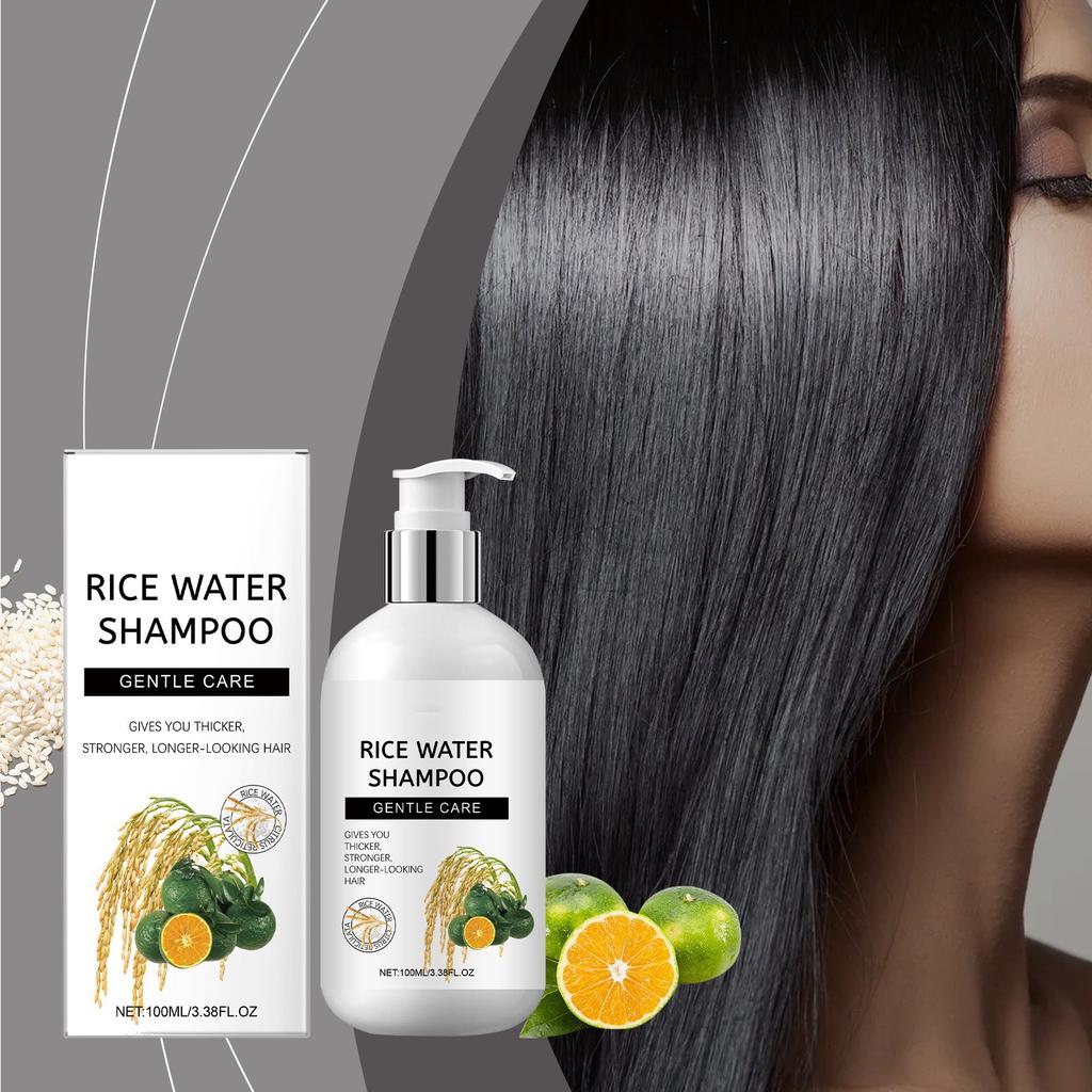 Reisshampoo, Kopfhautreinigung, Massage, feuchtigkeitsspendendes, feuchtigkeitsspendendes und glättendes Haar, pflegendes Shampoo
