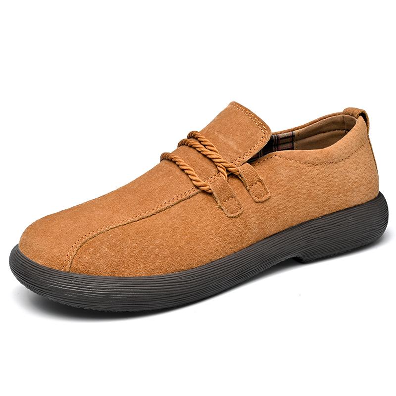 Handmade Suede Leather Casual Shoes for Men Comfy Walking Shoes Outdoor Driving Footwear Loafers Breathable Business Moccasins